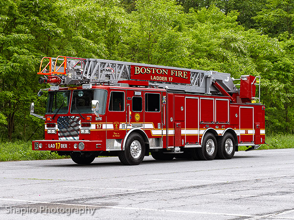 Boston Fire Department Ladder 17 new KME aerialcat Larry Shapiro